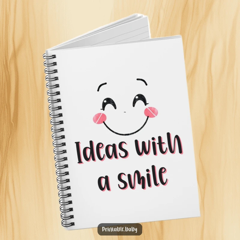 Funny Crayon Notebook: Creative notebook with a smiling crayon character drawing a happy face, perfect for journaling and sketching.