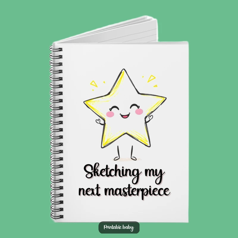 Funny Crayon Star Notebook: Artist Character Journal Gift for Ideas