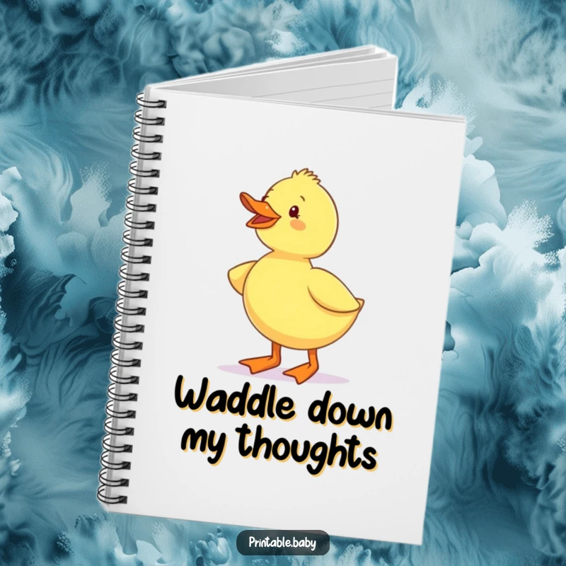 Funny Duckling Waddling Boots Notebook: A journal featuring an excited duckling wearing tiny boots, perfect for creative minds.