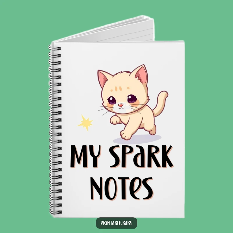 Funny Kitten Comet Chase Notebook: Journal Your Adventures Gift Notebook
