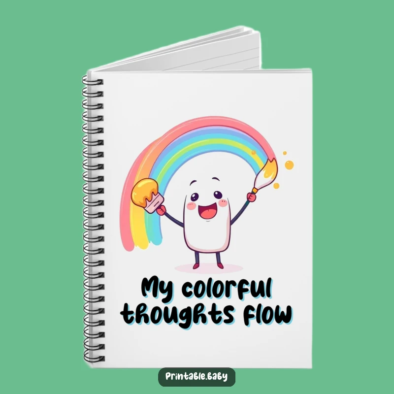 Funny Paintbrush Rainbow Notebook: Creative Ideas, Perfect Funny Gift!