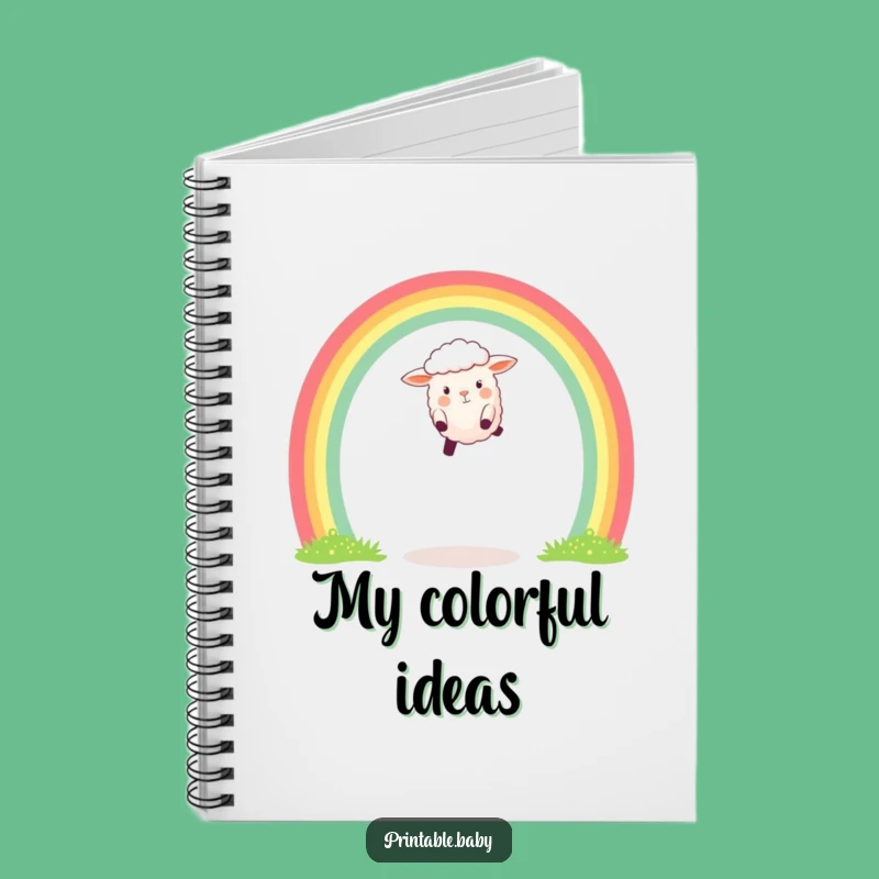 Funny Sheep Notebook: Rainbow Journal, Perfect Funny Gift