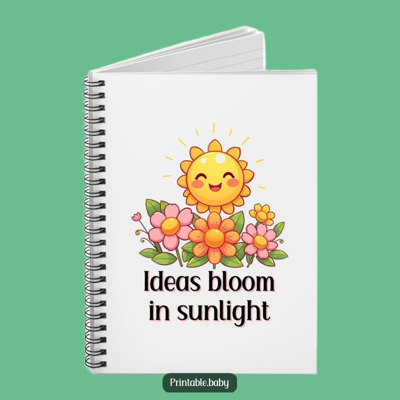 Funny Sun Flowers Notebook - Giggling Bright Journal Gift
