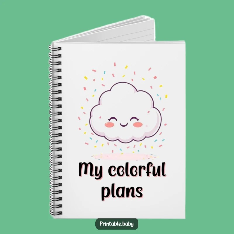 Funny Giggling Cloud Notebook: Confetti Rain for Inspiring Ideas & Creative Journaling