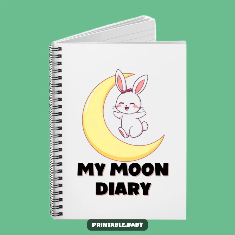 Funny Bunny Moon Hop Notebook: Journal Your Dreams Gift Notebook