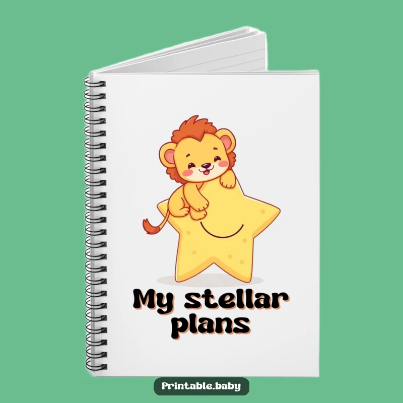 Funny Lion Cub Notebook: Write Your Brave Star Story