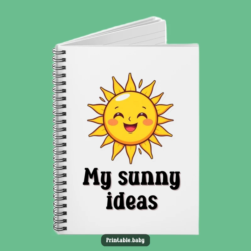 Funny Grinning Sun Notebook: Bright Sunshine Character, Ideal Funny Gift for Notes