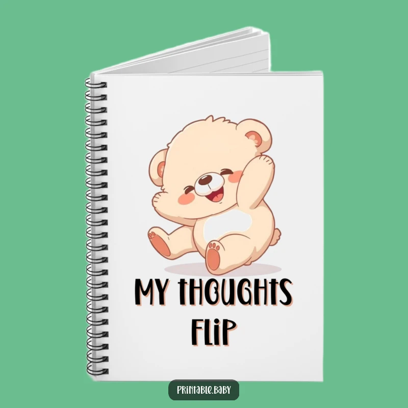 Funny Bear Cub Notebook: Jot Down Ideas with Joyful Tumbling Flair