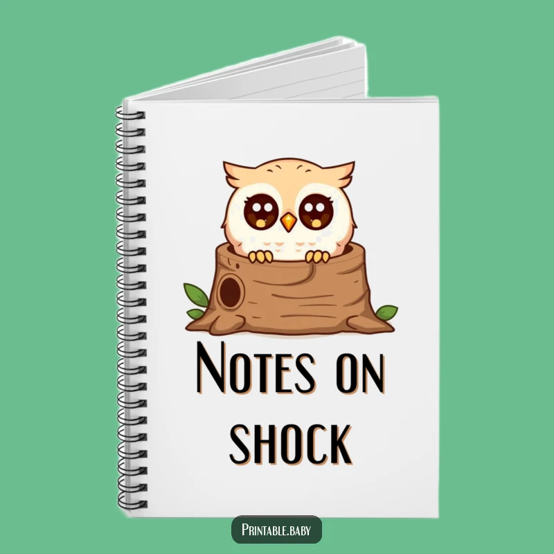Funny Surprised Owl Notebook: Jot Down Ideas with Wide-Eyed Flair