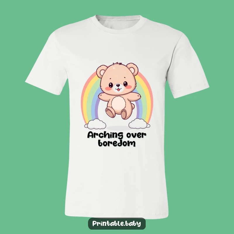 Funny Bear Cub Rainbow T-Shirt: Wear Your Joyful Spirit