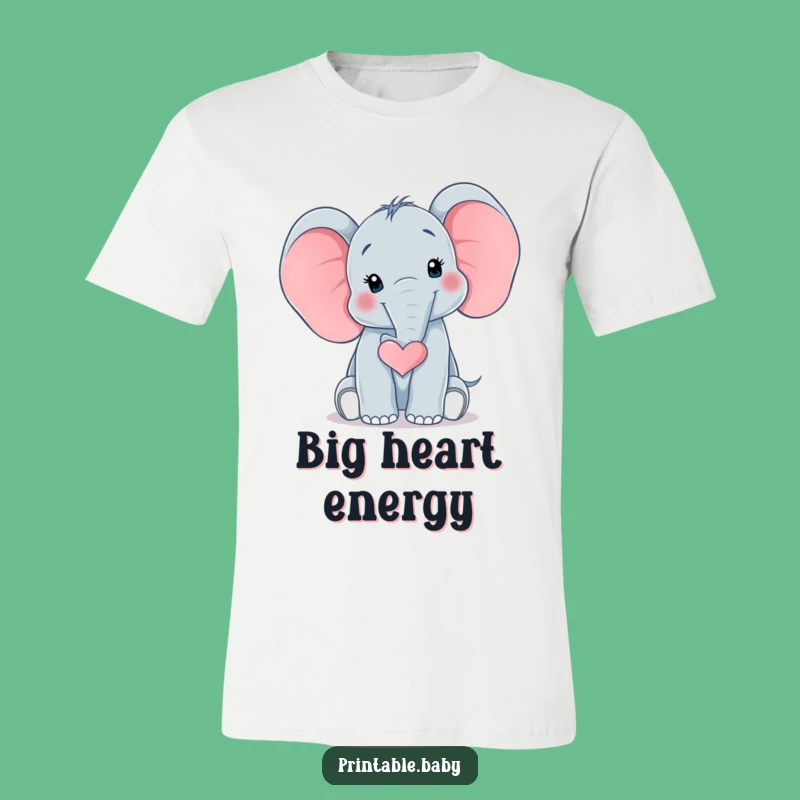 Funny Elephant Heart T-Shirt: Baby Trunk Love Tee, Ultimate Funny Gift for Ele Fans