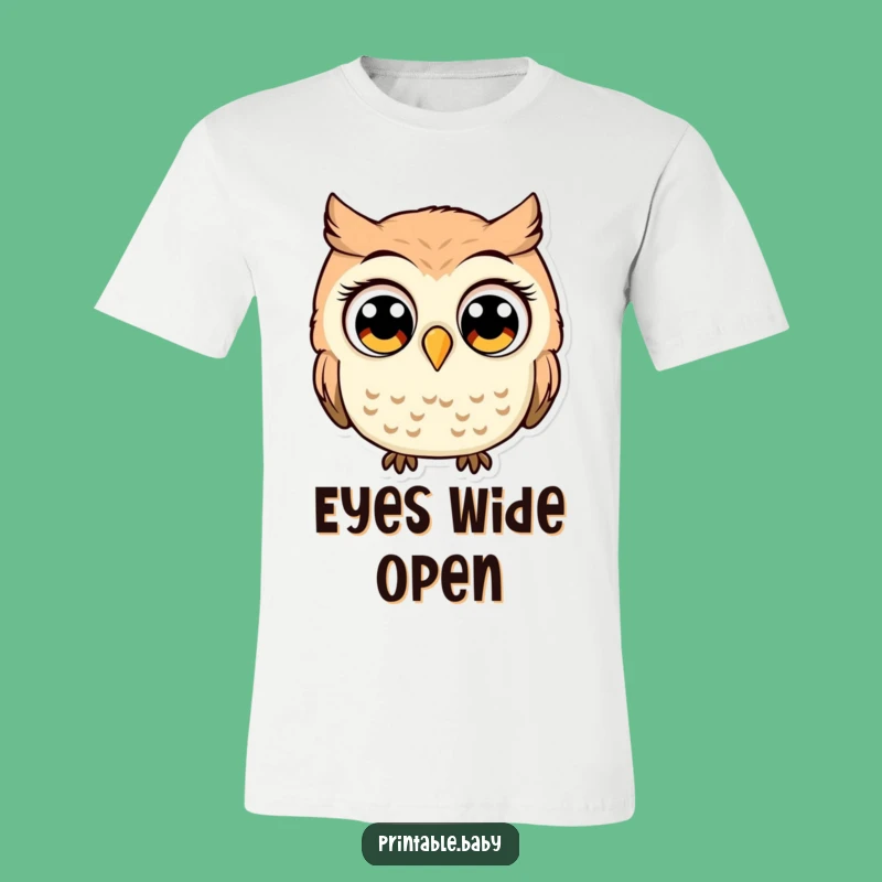 Funny Surprised Owl T-Shirt: Hilarious Expression for a Wide-Eyed Personality