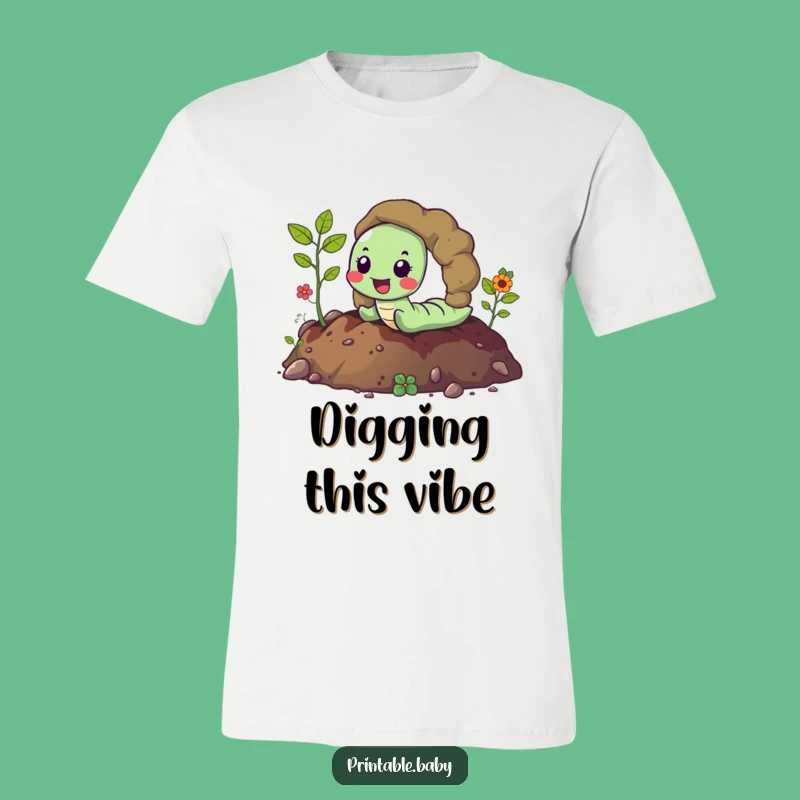 Funny Happy Worm T-Shirt: Hilarious Garden Fun for Earthy Personalities