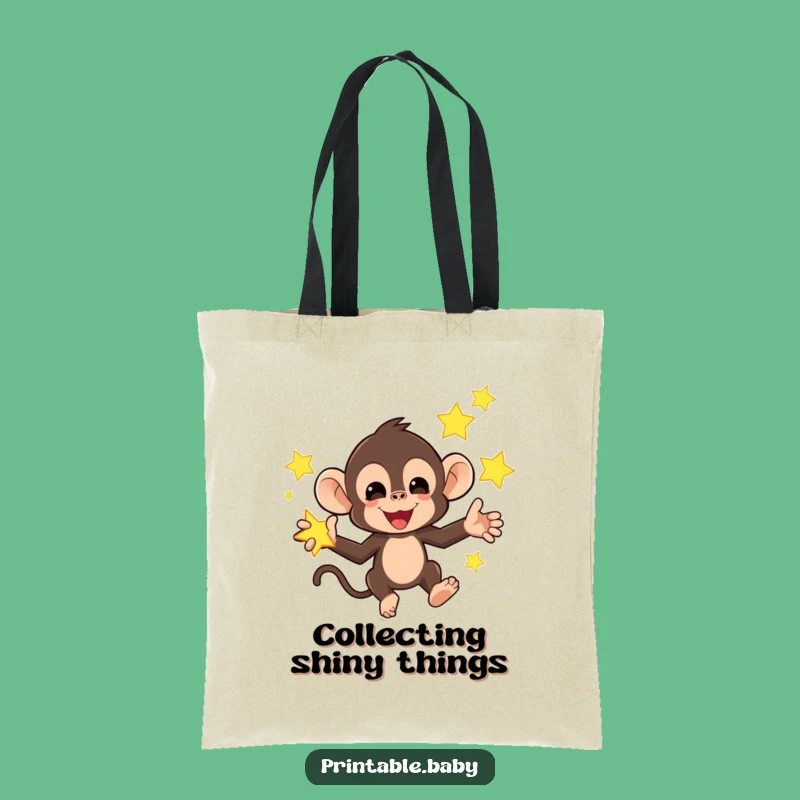 Funny Monkey Star Tote Bag: Carry Your Fun Universe