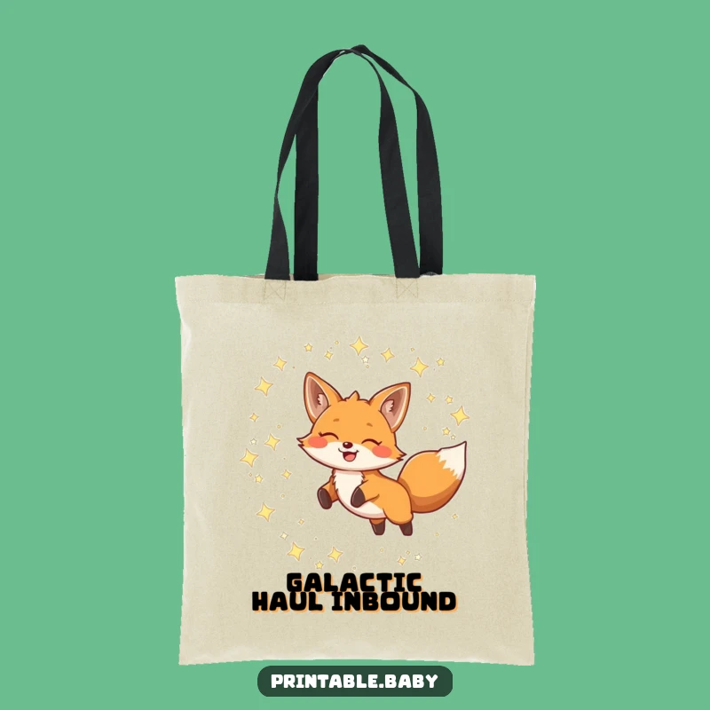 Funny Fox Constellation Tote Bag: Carry Your Stars with Joy