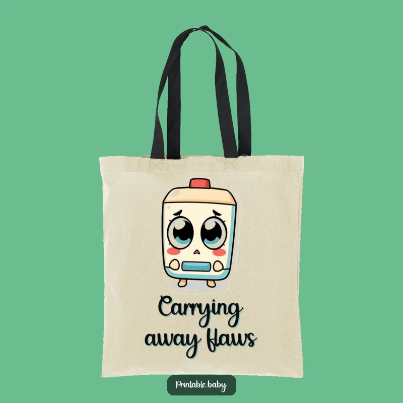 Funny Surprised Eraser Tote Bag: Carry Your Solutions - Humorous Accessory