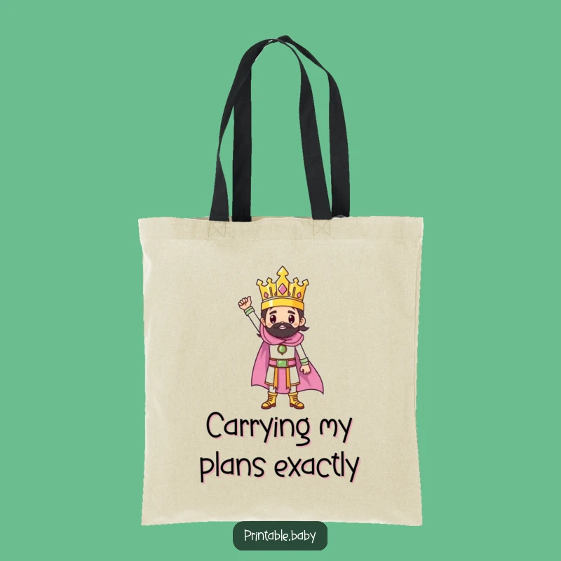 Funny Triumphant Ruler Tote Bag: Artist Character Carryall for Projects