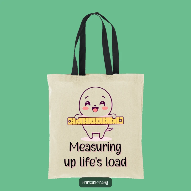 Funny Ruler Loop Tote Bag: Carry Your Essentials with This Precise Funny Gift!